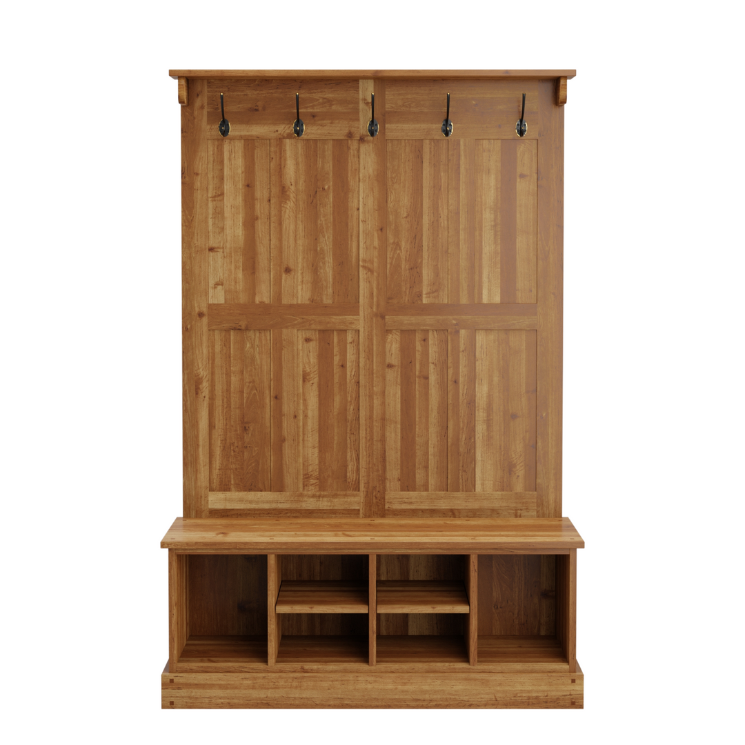 Garrat Tall Bench with Coat Rack