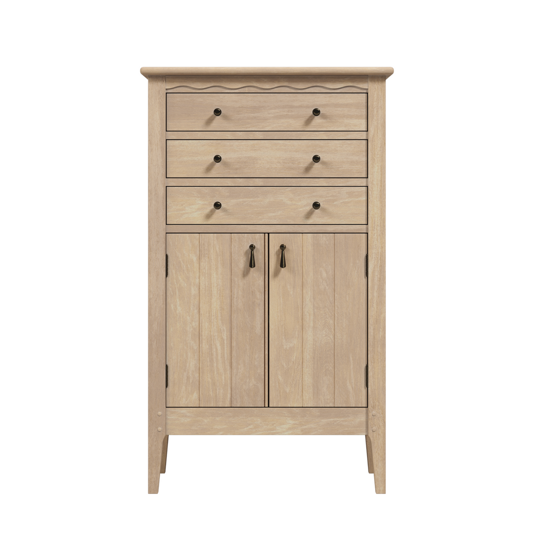 Calford Washed Oak 2 Door 3 Drawer Cabinet