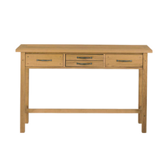 Milton Oak 4 Drawer Console Table