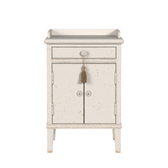 Annaside Antique White 2 Door 1 Drawer Bedside Cabinet