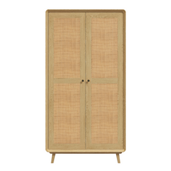 Millen Rattan 2 Door Wardrobe
