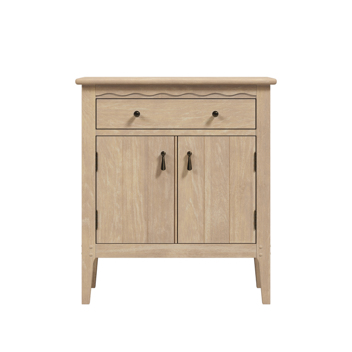 Calford Washed Oak 2 Door 1 Drawer Cabinet