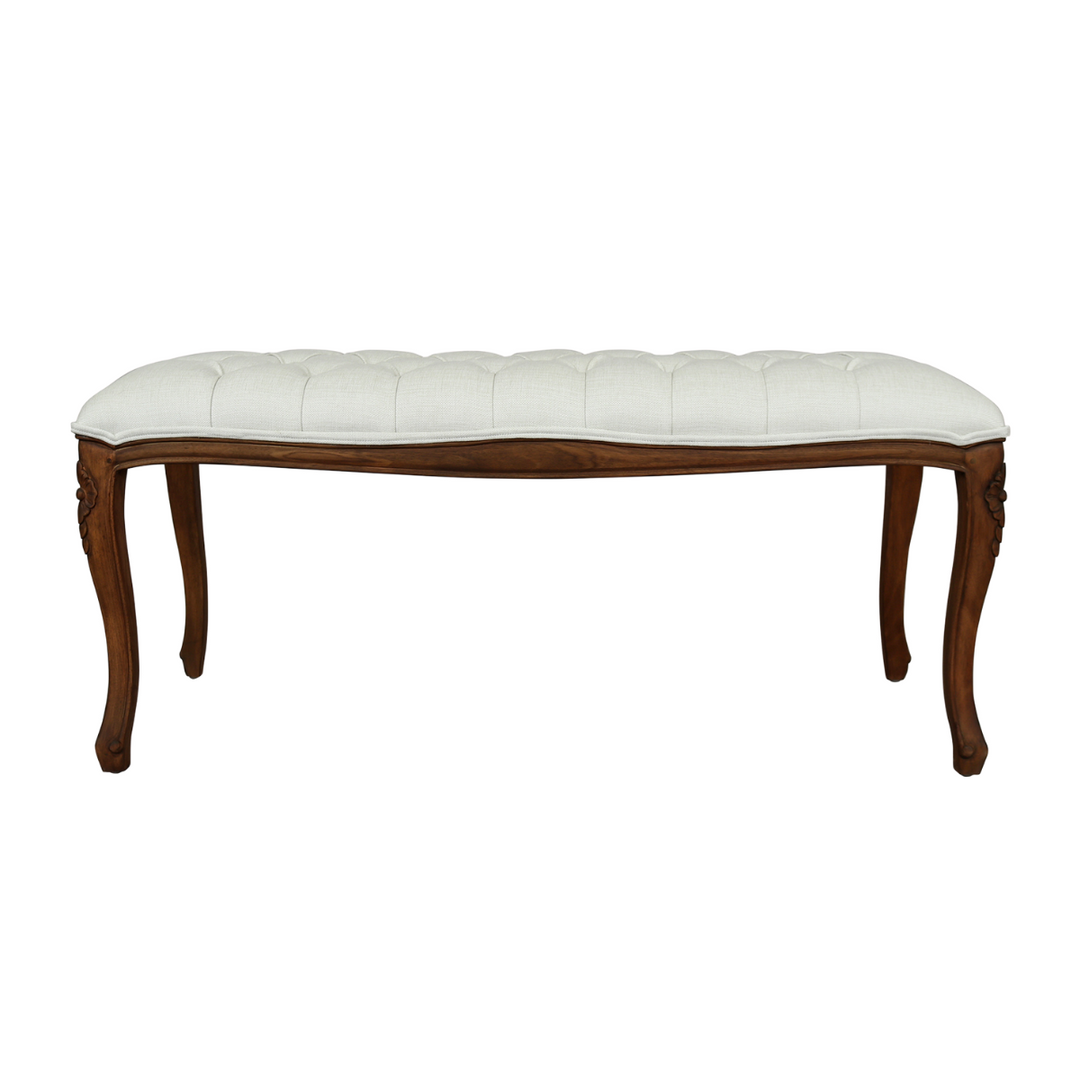 Montpellier Walnut Upholstered Bench