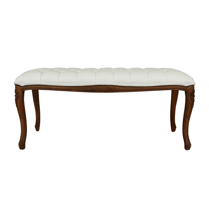 Montpellier Walnut Upholstered Bench