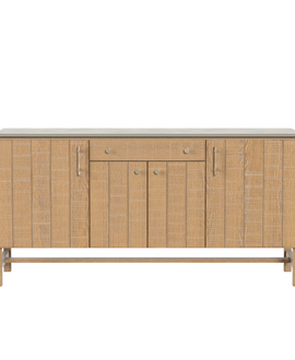 Braystone Washed Oak 4 Door 1 Drawer Sideboard