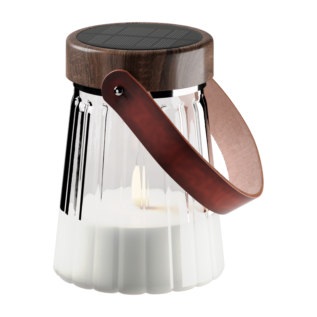 Solar Lantern with LED Wax Candle