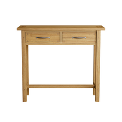 Milton Oak 2 Drawer Console Table