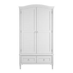 Bramford White Washed Oak 2 Door 2 Drawer Wardrobe