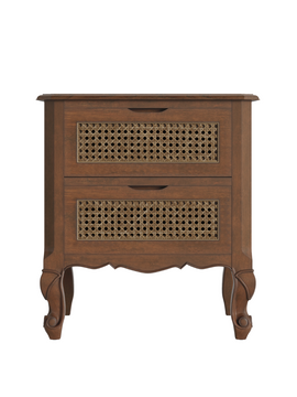 Montpellier Walnut 2 Drawer Bedside Chest