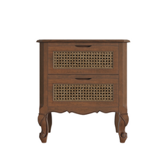 Montpellier Walnut 2 Drawer Bedside Chest
