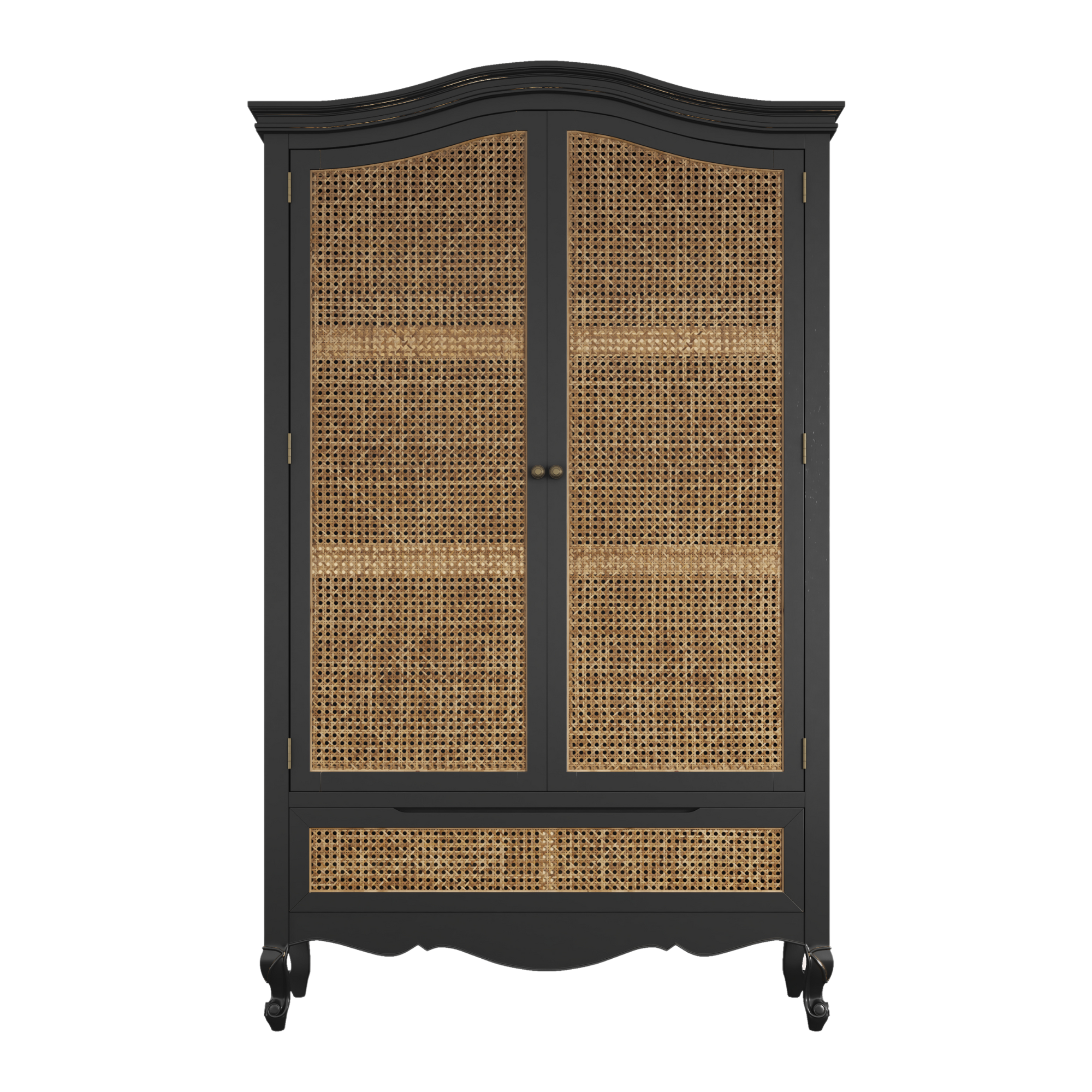 Montpellier Black 2 Door 1 Drawer Wardrobe