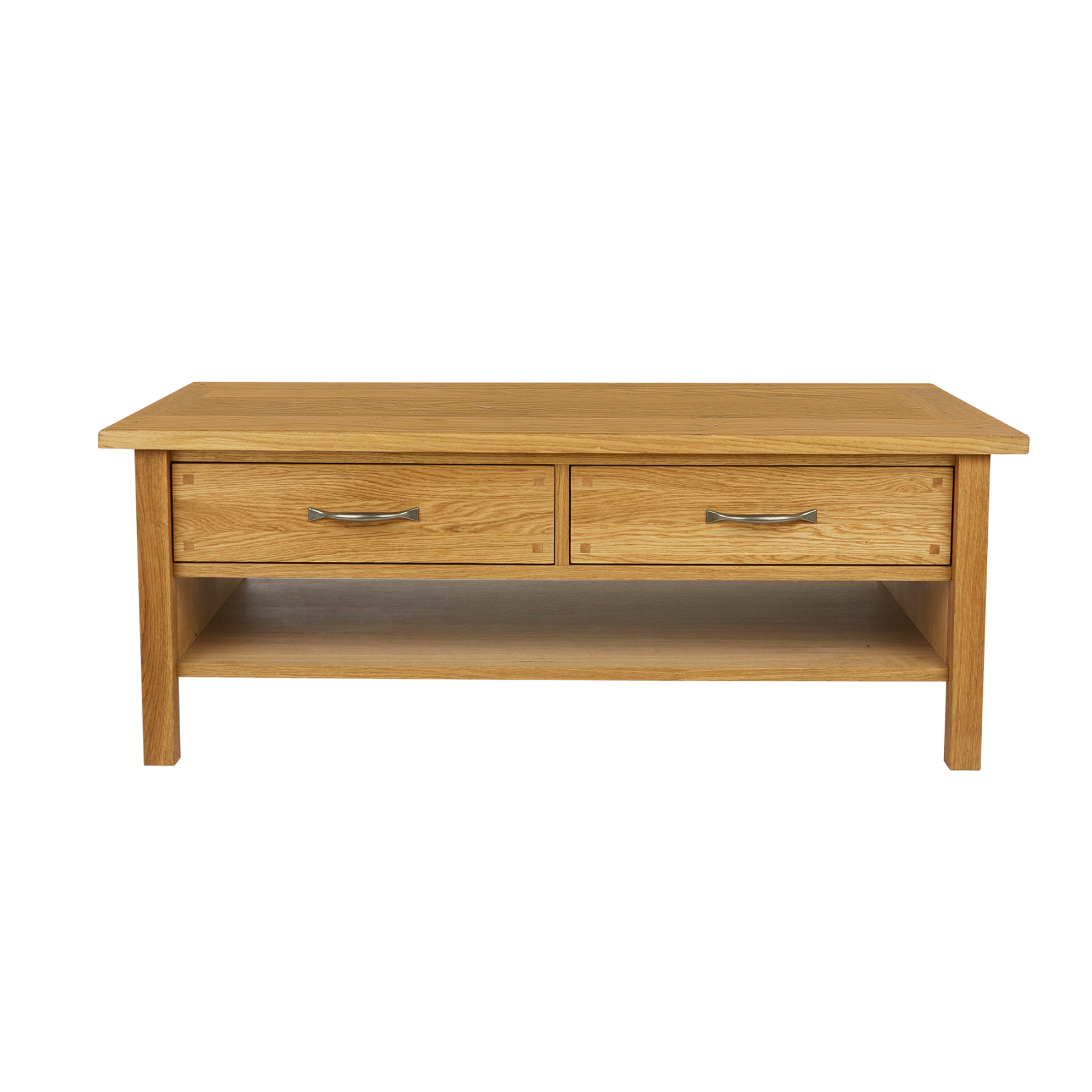 Milton Oak 2 Drawer Coffee Table
