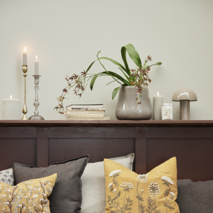 Nessina Brown Portable LED Table Lamp