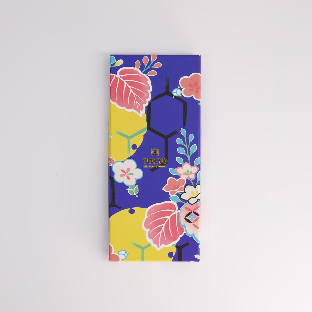 Wooden Chopstick Set of 5 - Blue Leaves Gift Box