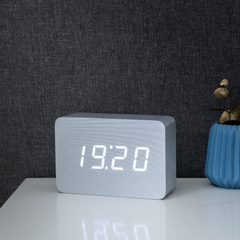 Brick Aluminium Alarm Clock