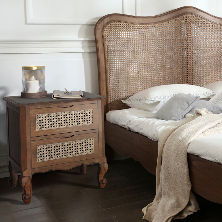 Montpellier Walnut 2 Drawer Bedside Chest