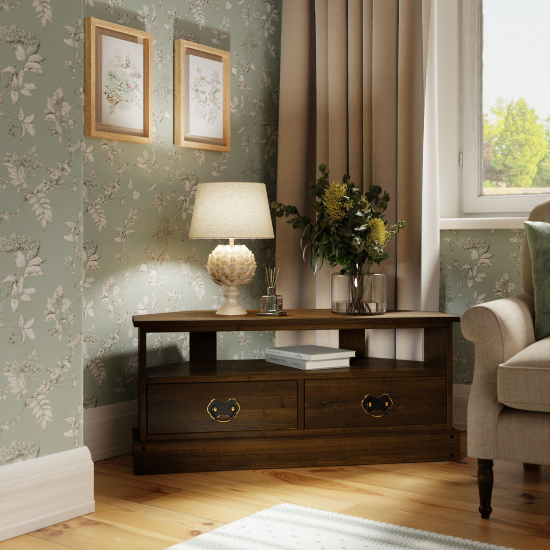 Garrat 2 Drawer Corner TV Unit