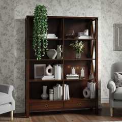 Balmoral 2 Drawer Double Bookcase