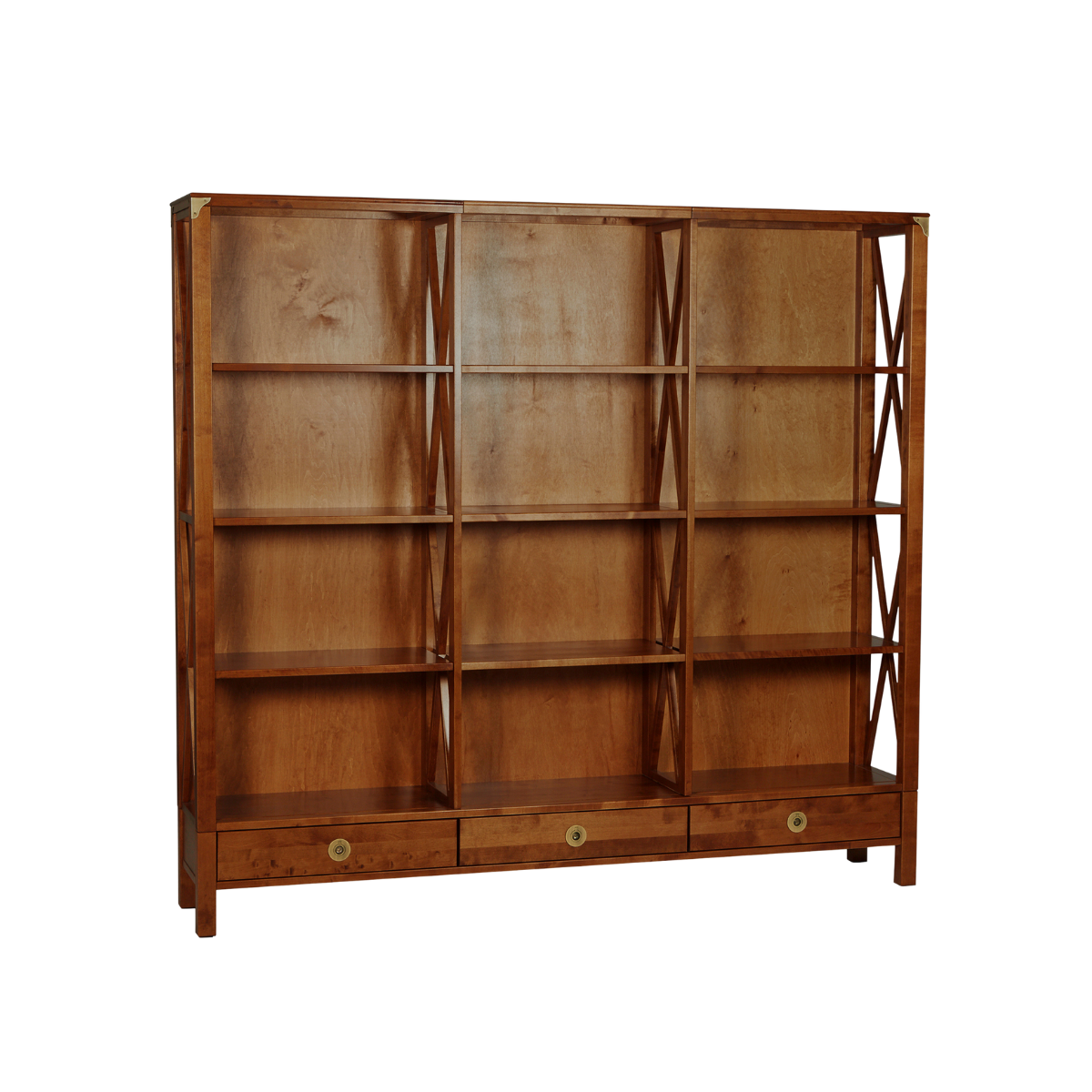 Balmoral 3 Drawer Triple Bookcase