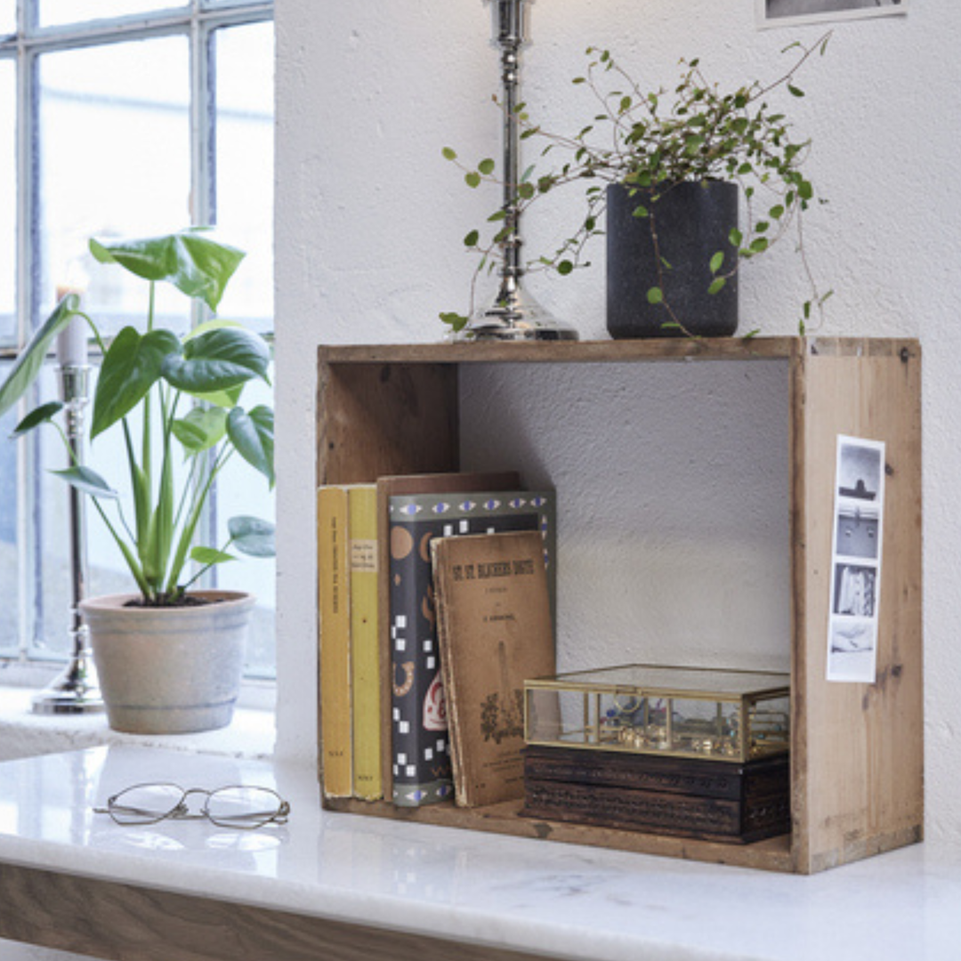 Laura Gold Glass and Metal Storage Box