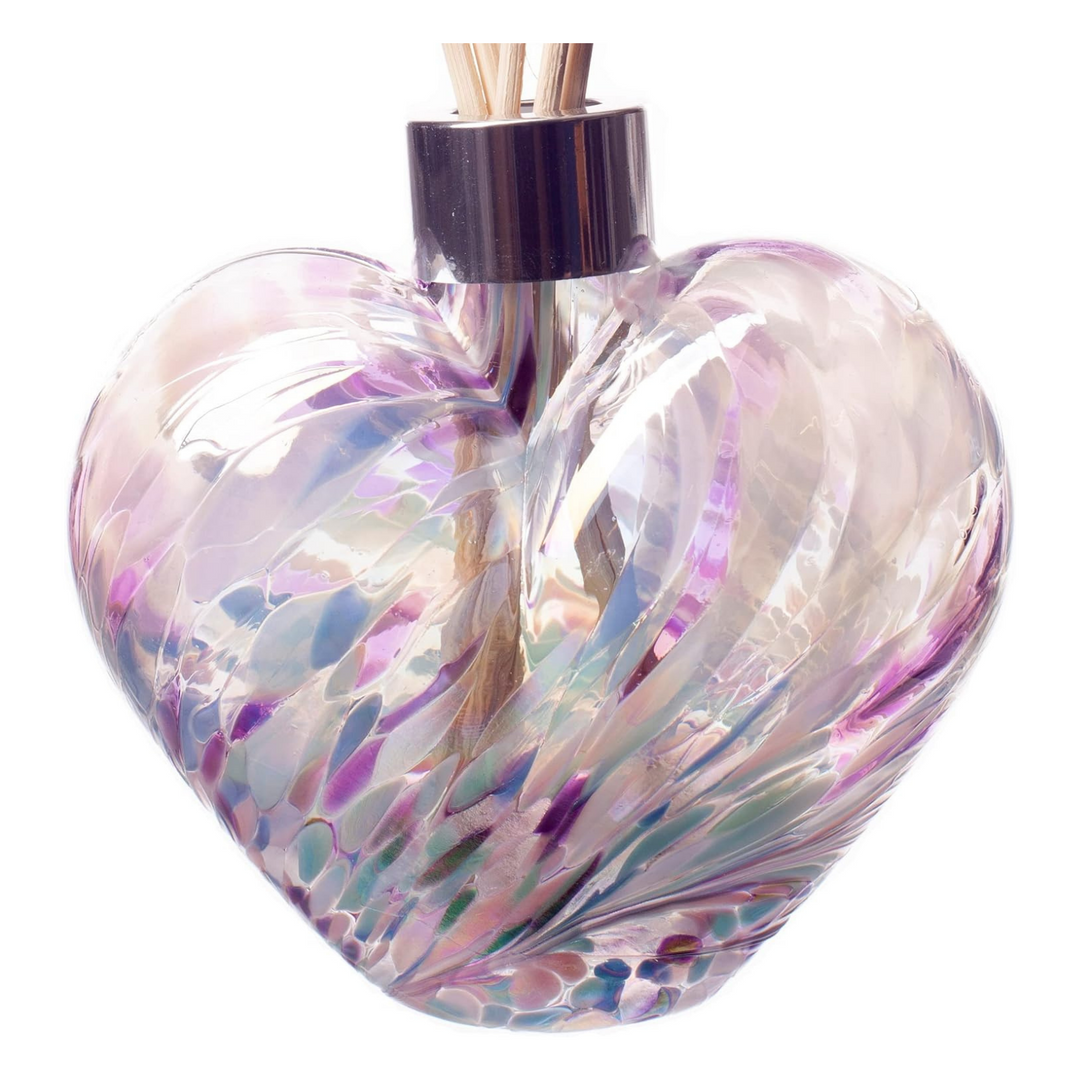 Glass Heart Reed Diffuser in Pink & Blue