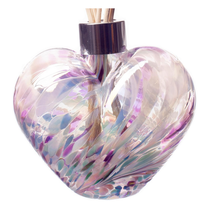 Glass Heart Reed Diffuser in Pink & Blue