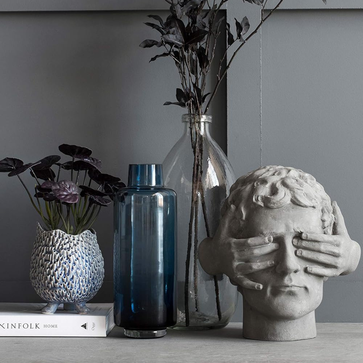 Hedria Mouth-Blown Glass Vase - Sargasso Sea