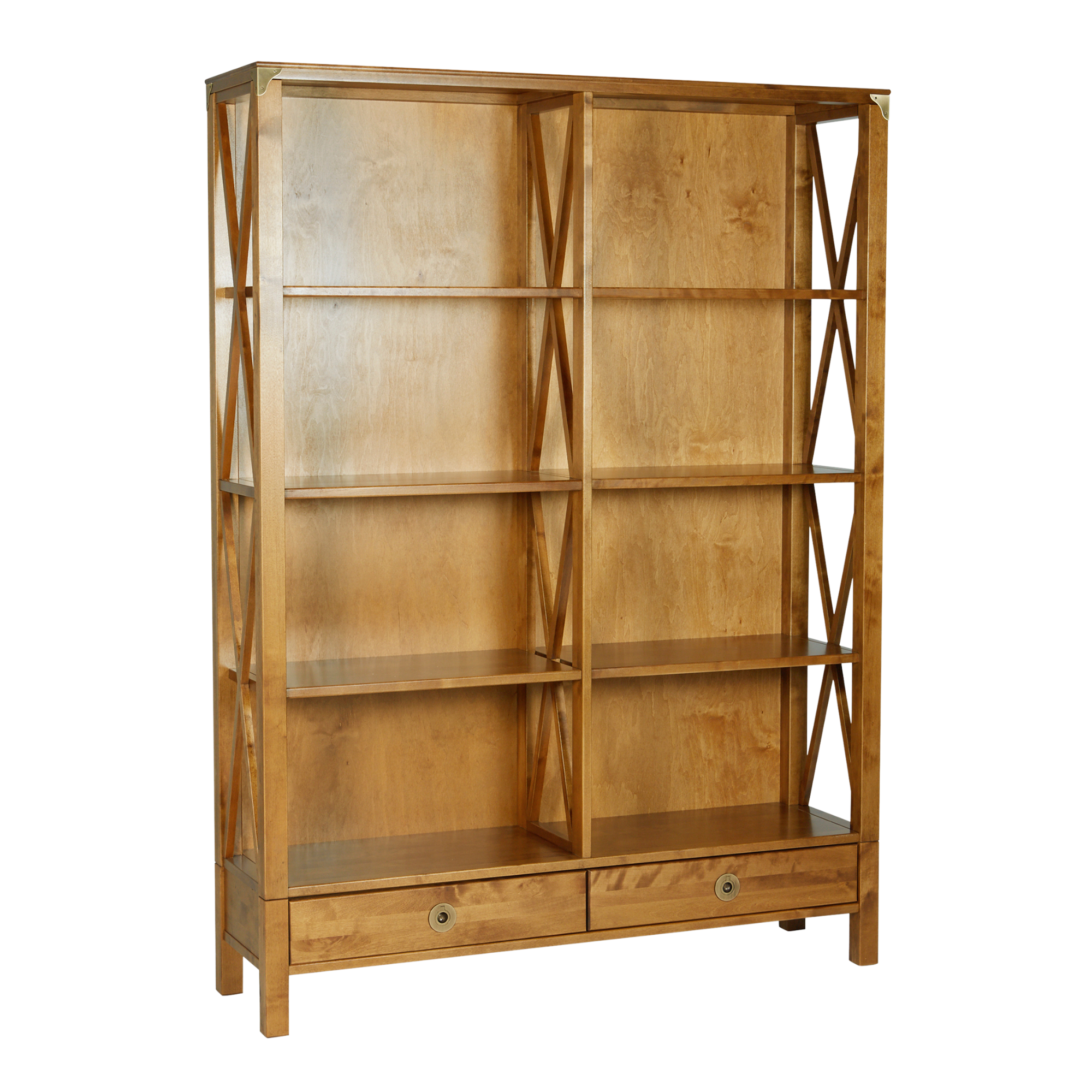Balmoral 2 Drawer Double Bookcase