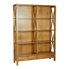 Balmoral 2 Drawer Double Bookcase