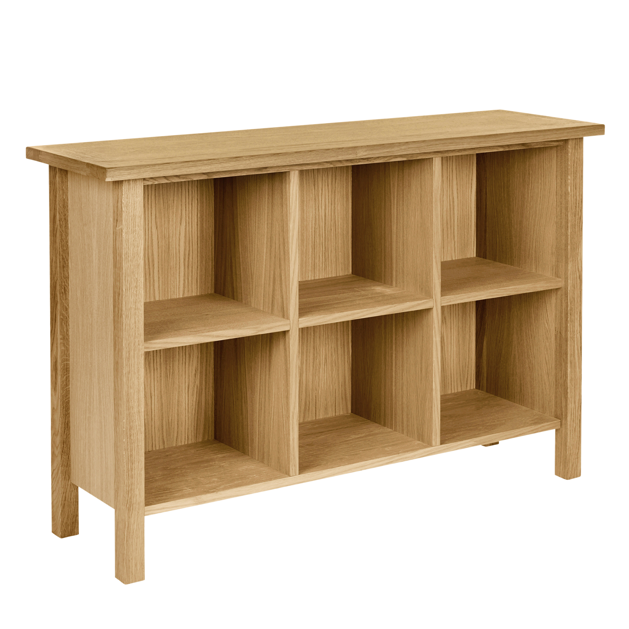 Milton Oak Low Bookcase