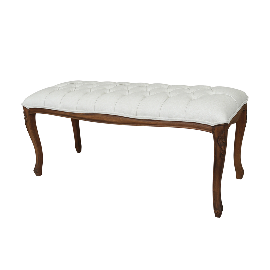 Montpellier Walnut Upholstered Bench