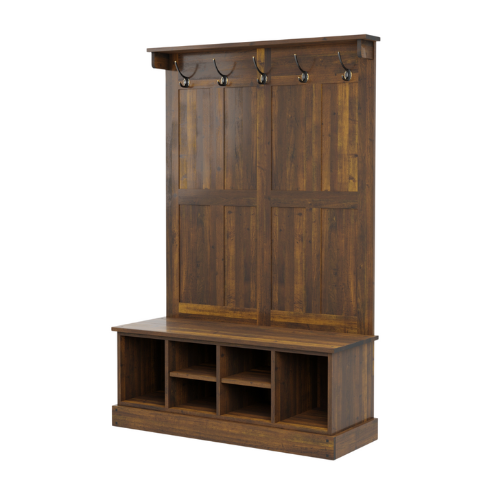 Garrat Tall Bench with Coat Rack