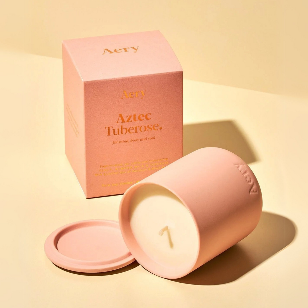 Aztec Tuberose Candle - Peach, Almond Milk & Tuberose