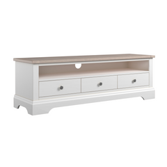 Dorset White 3 Drawer Wide TV Unit