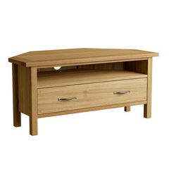 Milton Oak 1 Drawer Corner TV Unit
