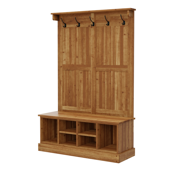 Garrat Tall Bench with Coat Rack