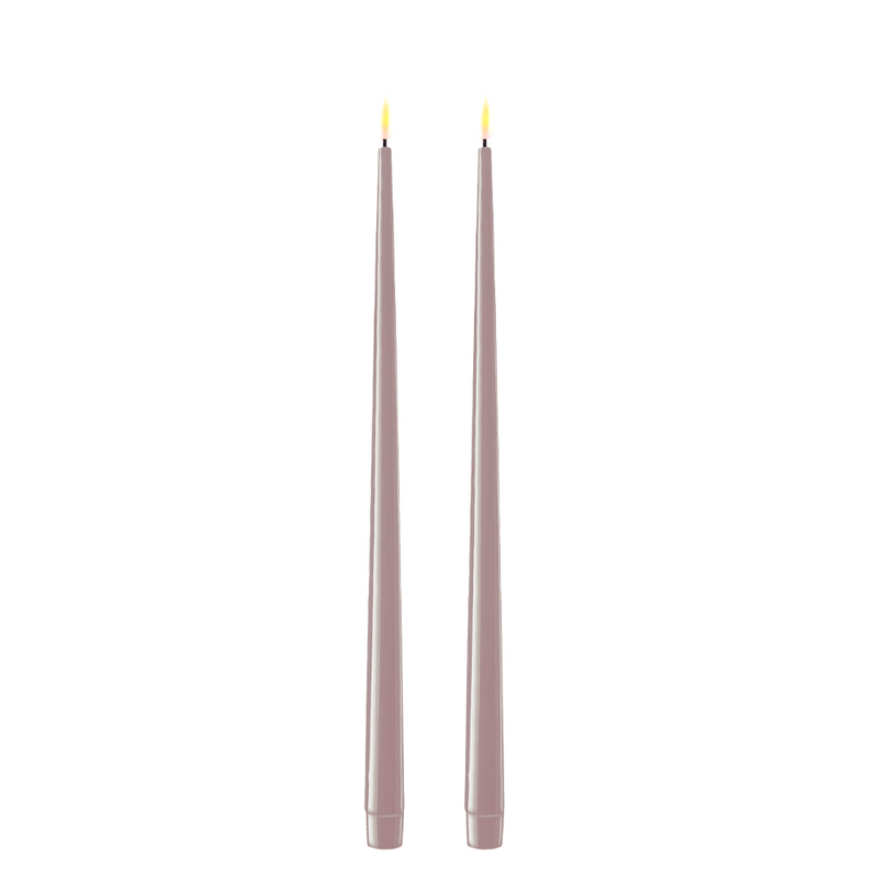 Flameless LED Candle Shiny Dinner Candle Set of 2