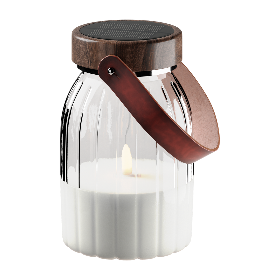 Solar Lantern with LED Wax Candle