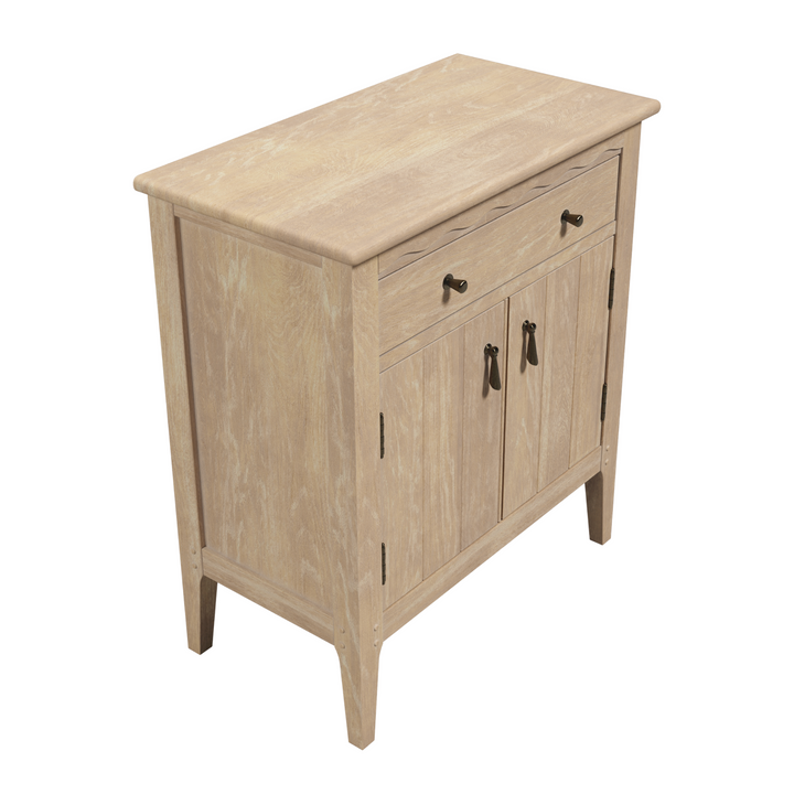 Calford Washed Oak 2 Door 1 Drawer Cabinet