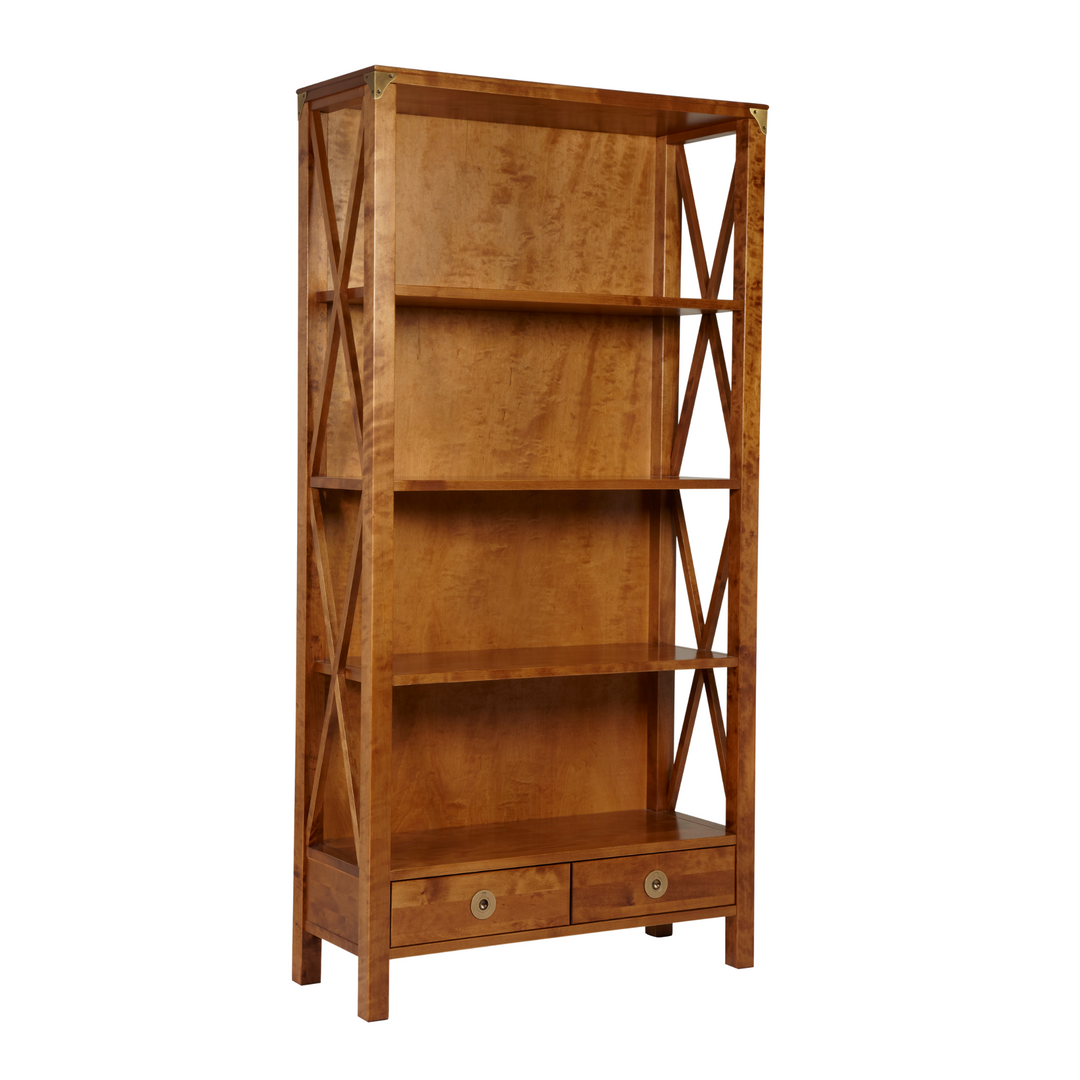 Balmoral 2 Drawer Single Bookcase
