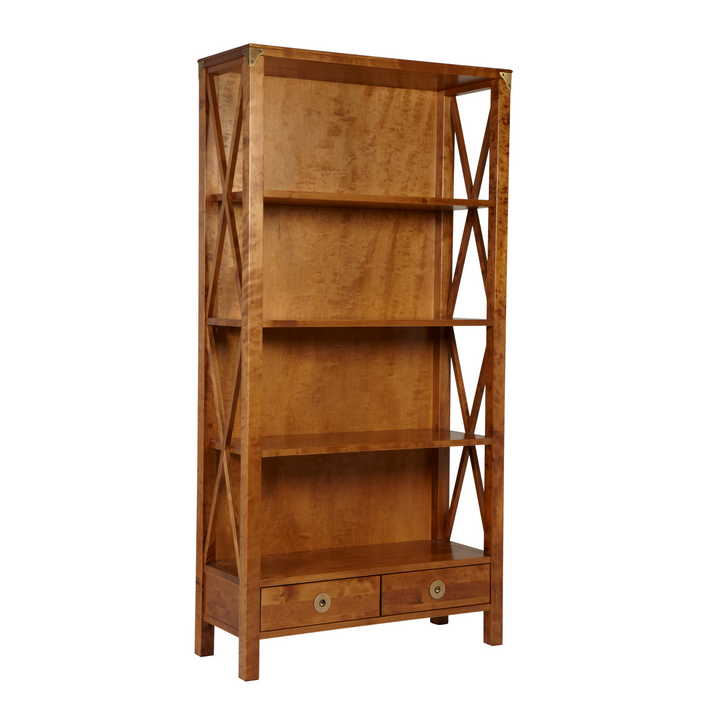 Balmoral 2 Drawer Single Bookcase