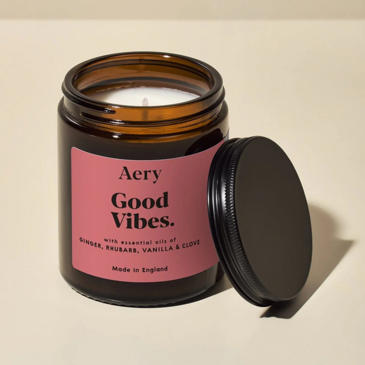 Good Vibes Jar Candle - Ginger, Rhubarb & Vanilla