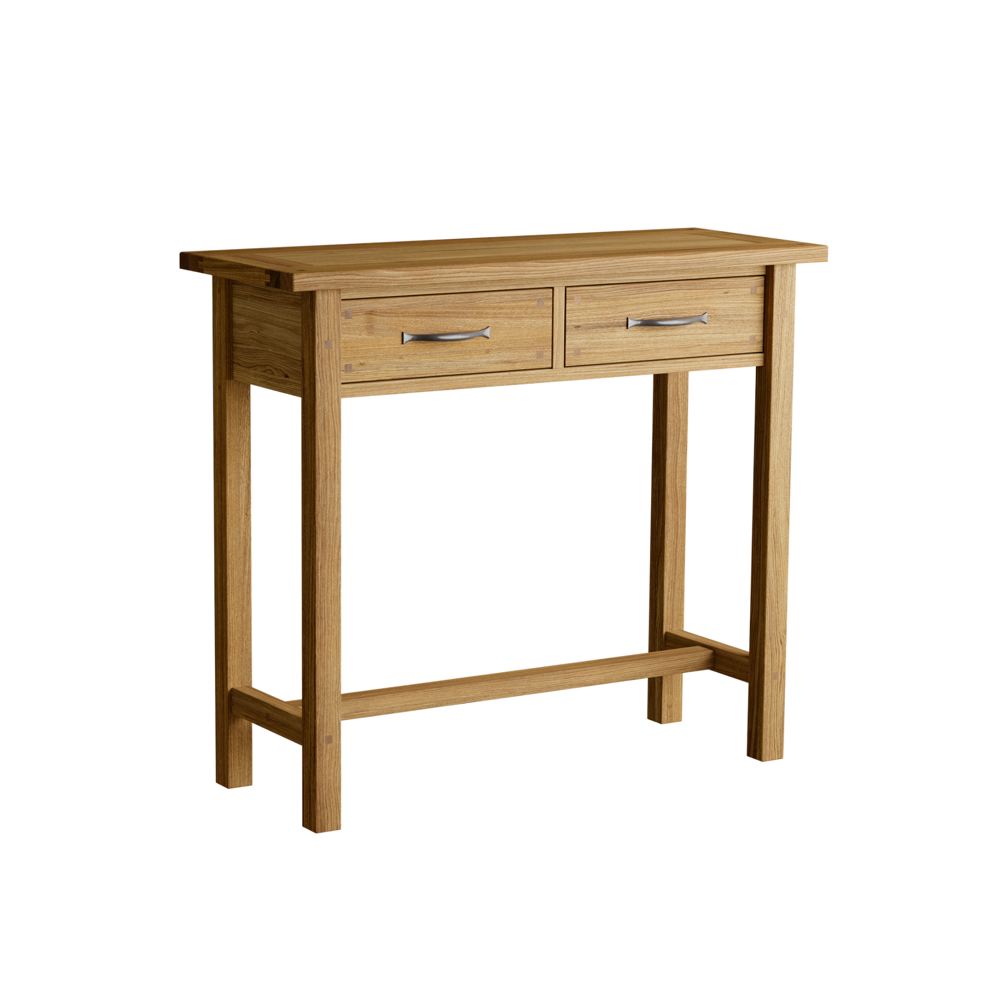 Milton Oak 2 Drawer Console Table