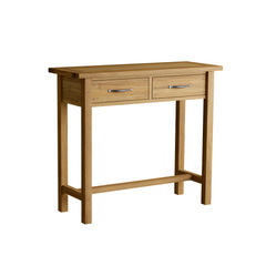 Milton Oak 2 Drawer Console Table