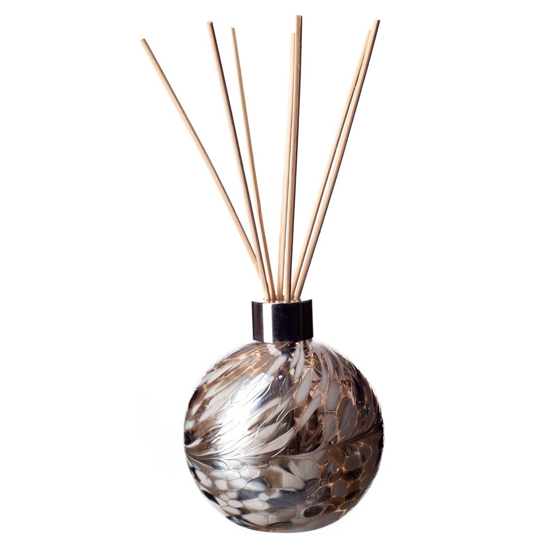 Glass Sphere Reed Diffuser in Silver & White