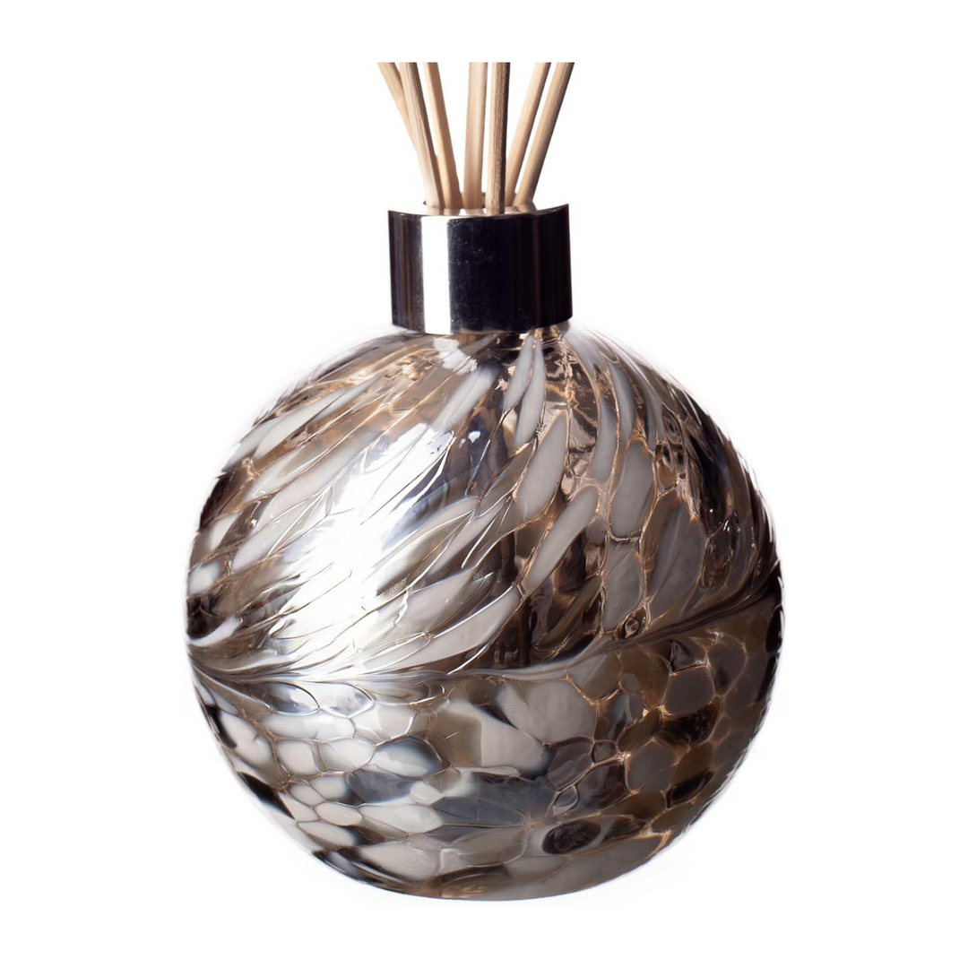 Glass Sphere Reed Diffuser in Silver & White