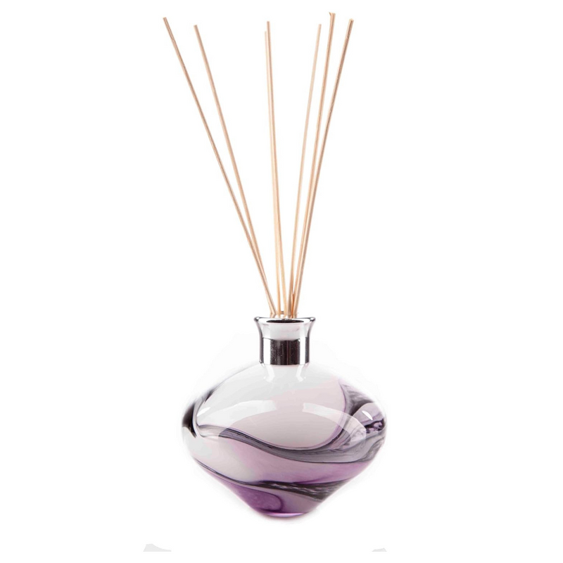 Glass Oval Reed Diffuser in Purple Moon