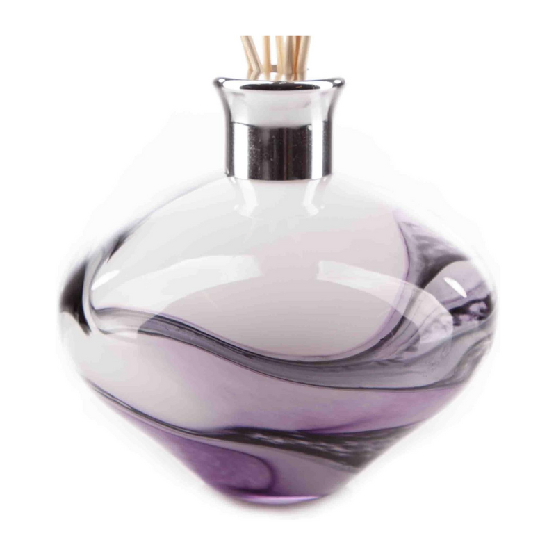 Glass Oval Reed Diffuser in Purple Moon