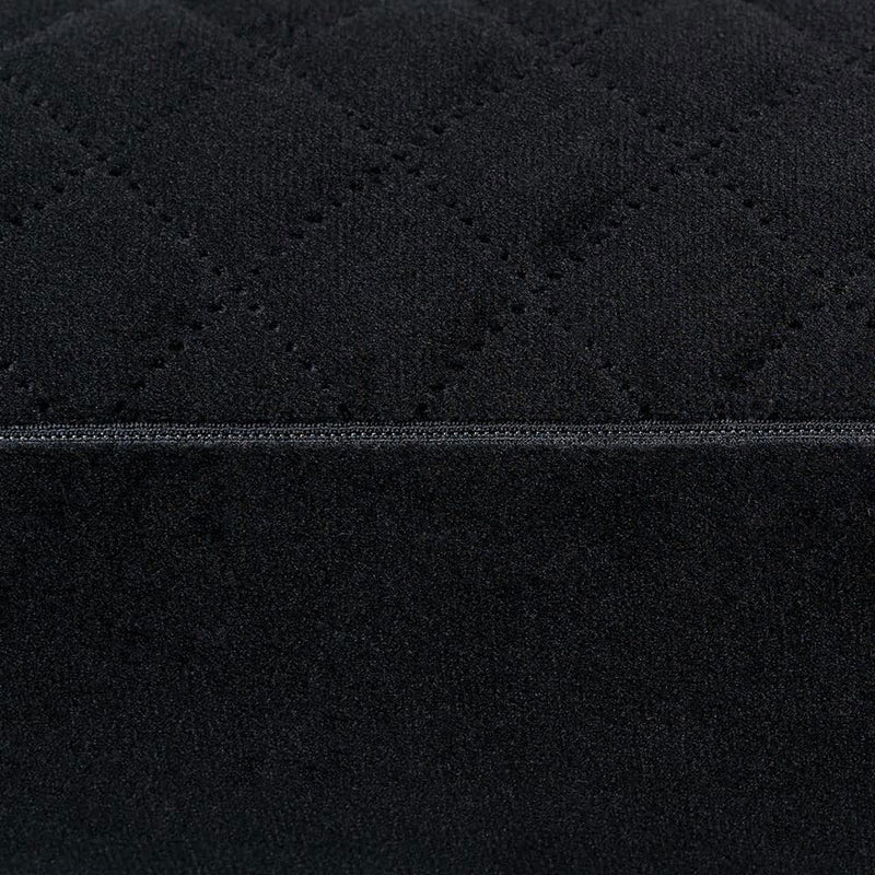 Erin Black Diamond Geometric Quilted Cushion - 30 x 50 cm