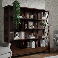 Balmoral 3 Drawer Triple Bookcase